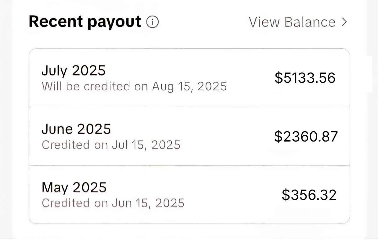 Week 7 Earnings Screenshot